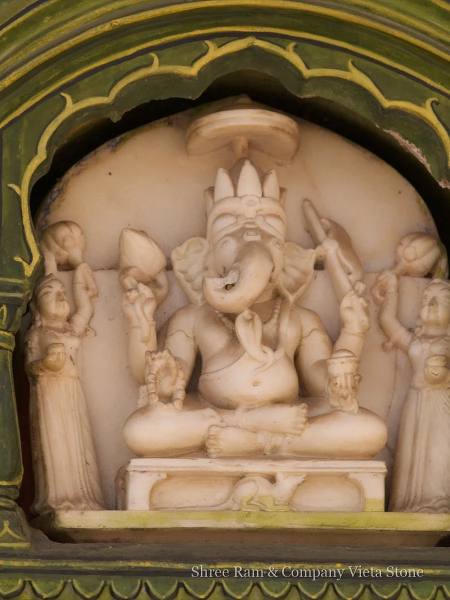 Handicrafts - Hand-carved Indian white marble and sandstone artisan decor - Shree Ram & Company Vijeta Stone