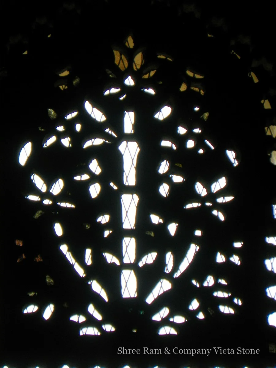 Partition Jali - Hand-carved architectural stone room partition screen - Shree Ram & Company Vijeta Stone