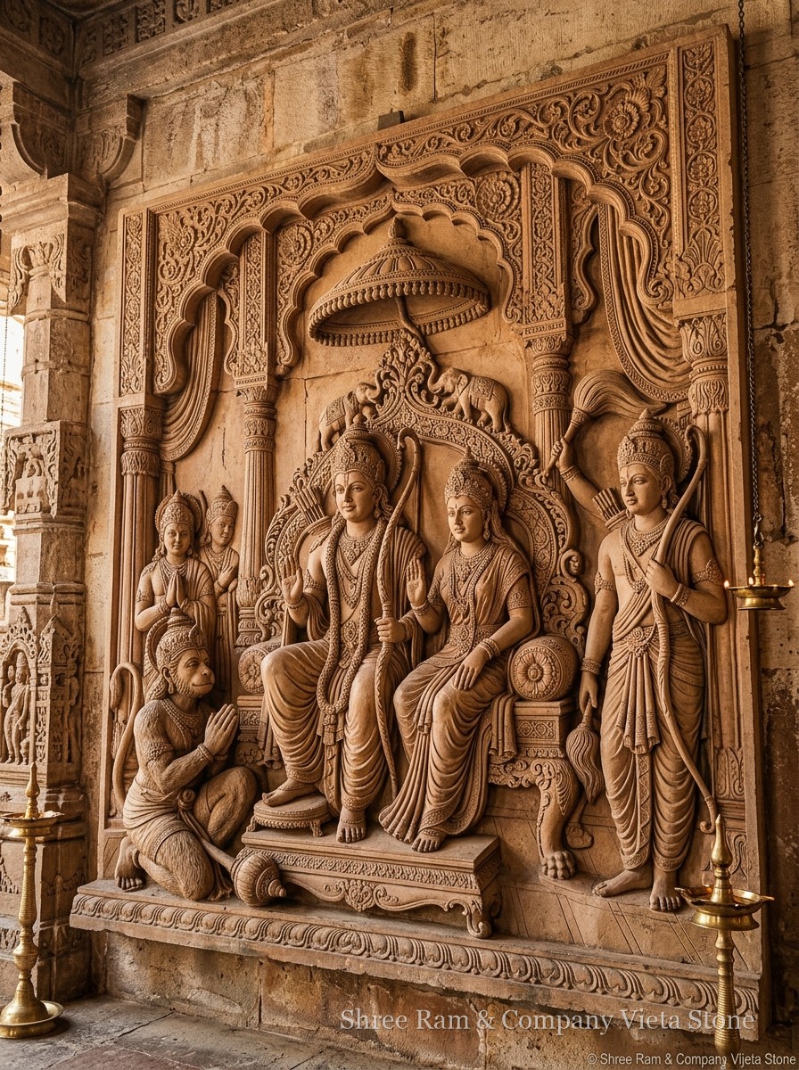 Ram Darbar Stone Art & Mural Architectural Handcrafted Natural Stone Carving - Shree Ram & Company Jaipur - View 1