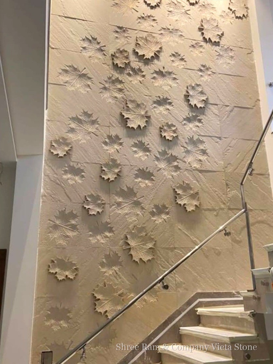 Textured Stone Panels Architectural Handcrafted Natural Stone Carving - Shree Ram & Company Jaipur - View 3